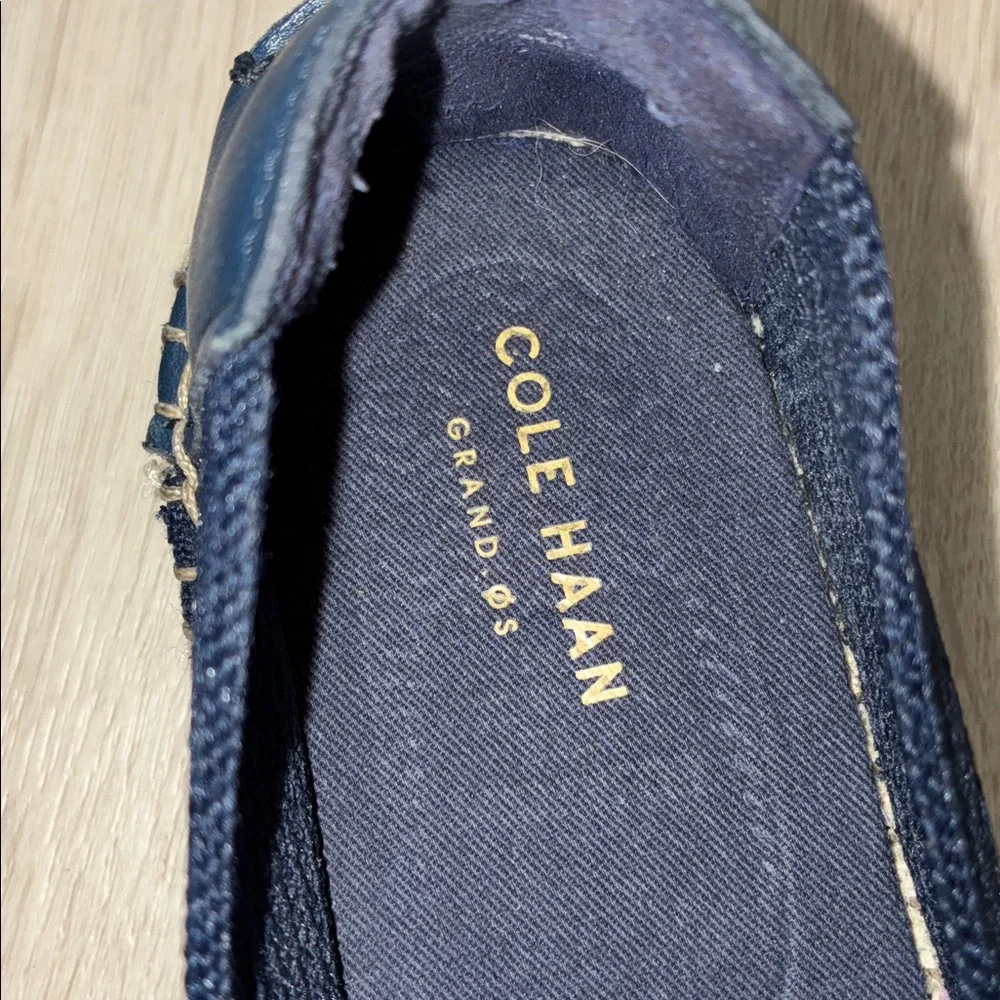 Cole Haan Navy Knit Espadrille Shoes